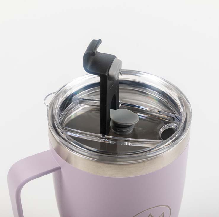 20oz Stainless Steel Tumbler with Handle - Live Forever - Image 2