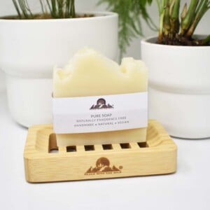 Bamboo Soap Dish + Natural Soap Bar