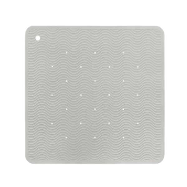 Upcycled Wave Square Bath Mat – Granite - Image 2
