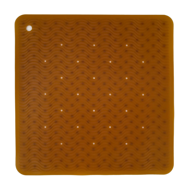 Upcycled Wave Square Bath Mat – Natural