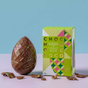 Pistachio & Raspberry MILK Chocolate Easter Egg - 175g