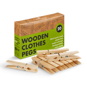 Wooden Clothes Pegs - 20 Pack