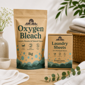 Eco Laundry Power Duo – Oxygen Bleach & Sheets