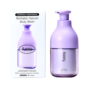 Fussy Refillable Natural Body Wash – Lavender Fields Starter Kit