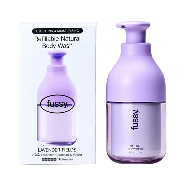 Fussy Refillable Natural Body Wash – Lavender Fields Starter Kit