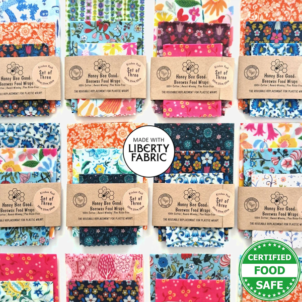 Beeswax Wraps – Liberty Mixed Designs – Set Of 3 - Image 3
