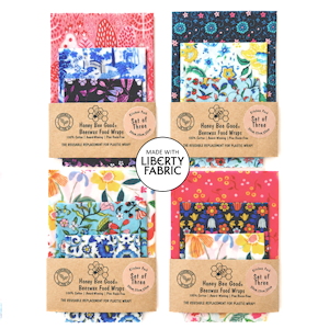 Beeswax Wraps – Liberty Mixed Designs – Set Of 3