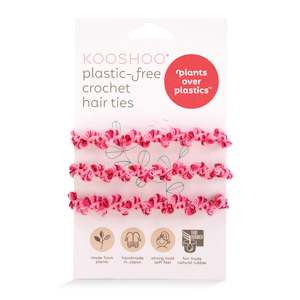 Plastic-Free Crochet Hair Ties - 3 Pack - Hot Jam