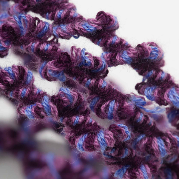 Plastic-Free Crochet Hair Ties - 3 Pack - Purple Frost - Image 2
