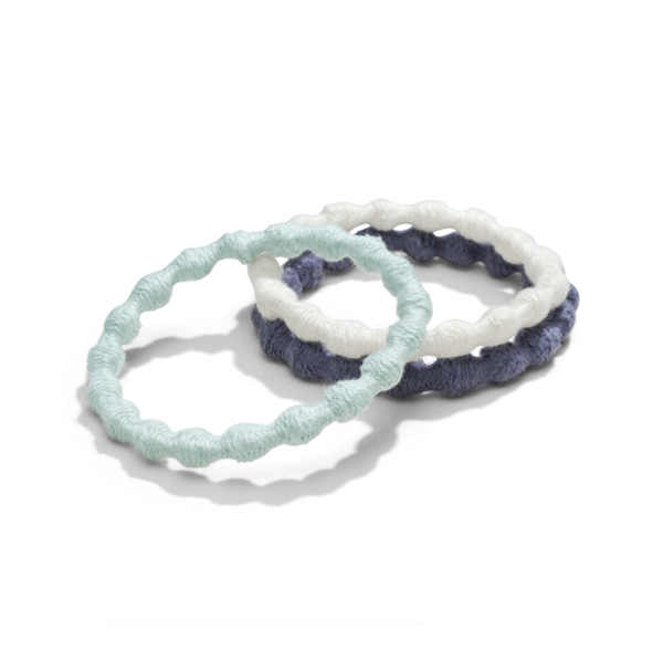 Plastic-free Pearl Hair Ties- 3 Pack - Ocean Pearl - Image 3