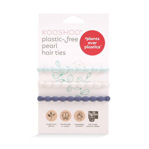 Plastic-free Pearl Hair Ties- 3 Pack - Ocean Pearl