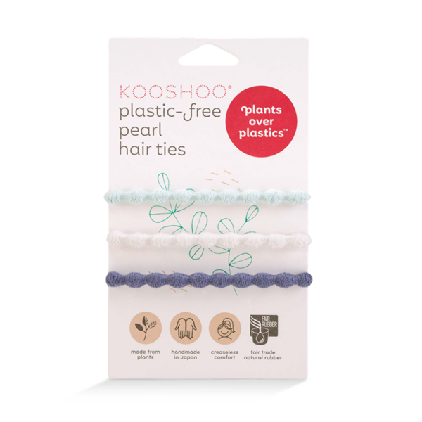 Plastic-free Pearl Hair Ties- 3 Pack - Ocean Pearl