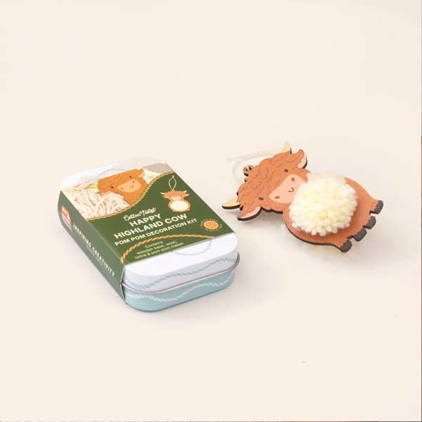 Make Your Own Pom Pom Highland Cow Decoration Kit - Image 2