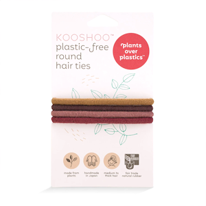 Plastic-Free Round Mondo Hair Ties - Warm Earth - 4 Pack