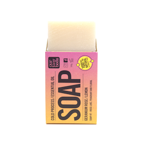 Natural Soap Bar - Rose Geranium, Orange & Lemon 140g
