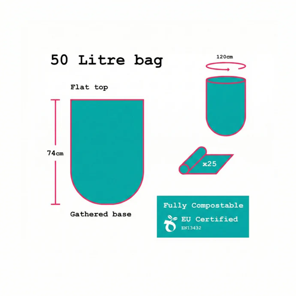EcoVibe 25 Biodegradable Bin Bags - 50 Litre - Image 2