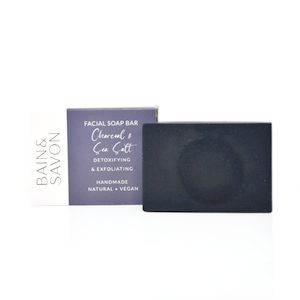 Charcoal & Sea Salt Facial Soap Bar - 90g