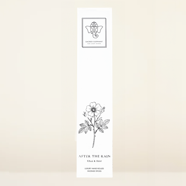 After the Rain Khus & Rose Hand Rolled Incense - 10 Sticks
