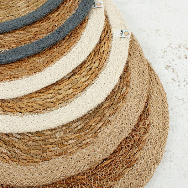ReSpiin Seagrass & Jute Tablemats - Set of 6 - Naturals - Image 2