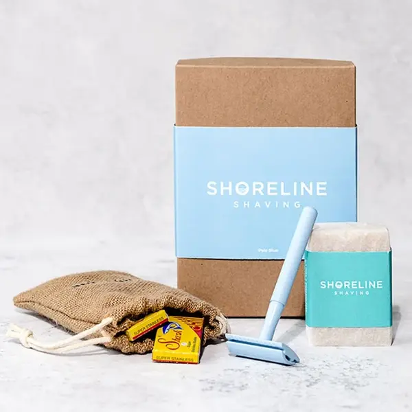 Pale Blue Safety Razor Kit