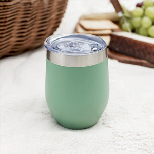 SASSY Stainless Steel Insulated Travel Wine Tumbler - Green