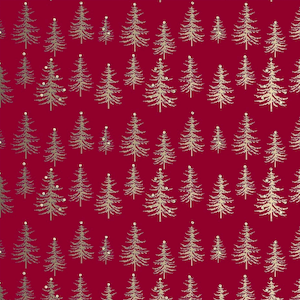 Luxe Berry Christmas Wrapping Paper - Cranberry Trees