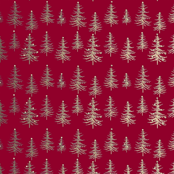 Luxe Berry Christmas Wrapping Paper - Cranberry Trees