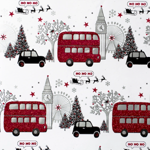 Festive Heritage Christmas Wrapping Paper - London Scene