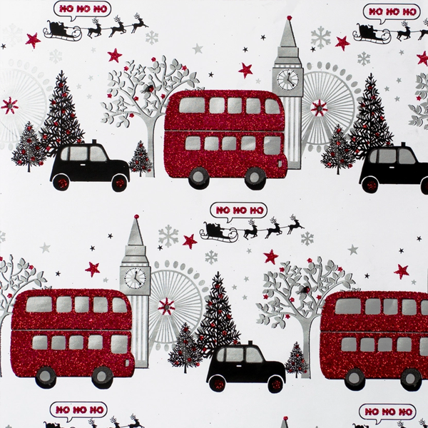 Festive Heritage Christmas Wrapping Paper - London Scene