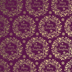 Luxe Berry Christmas Wrapping Paper - Plum Wreath