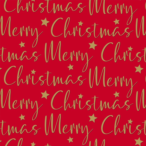 Winter Deluxe Christmas Wrapping Paper - Merry Christmas