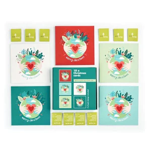 10 Recycled Christmas Cards - Eco Earth - all designs included