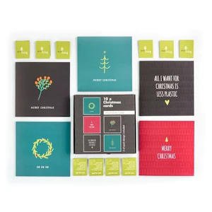 10 Recycled Christmas Cards - Minimalist - all designs included