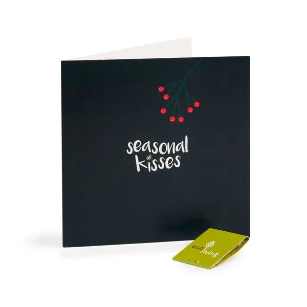 10 Recycled Christmas Cards - Plant Berries