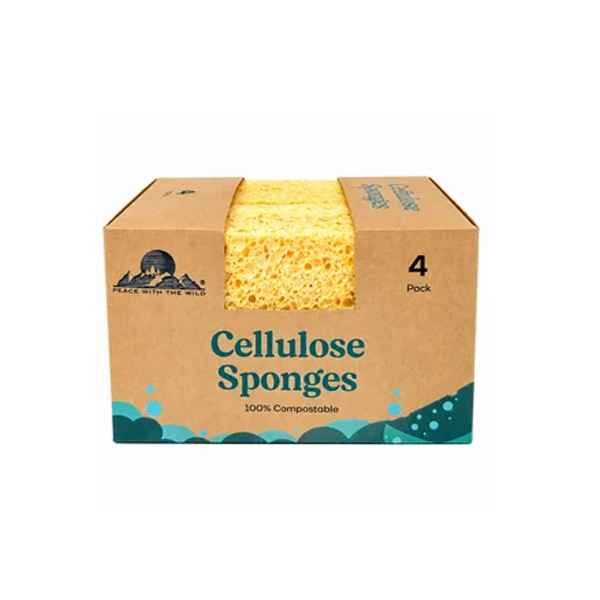 Compostable Cellulose Sponges - 4 Pack - Image 2