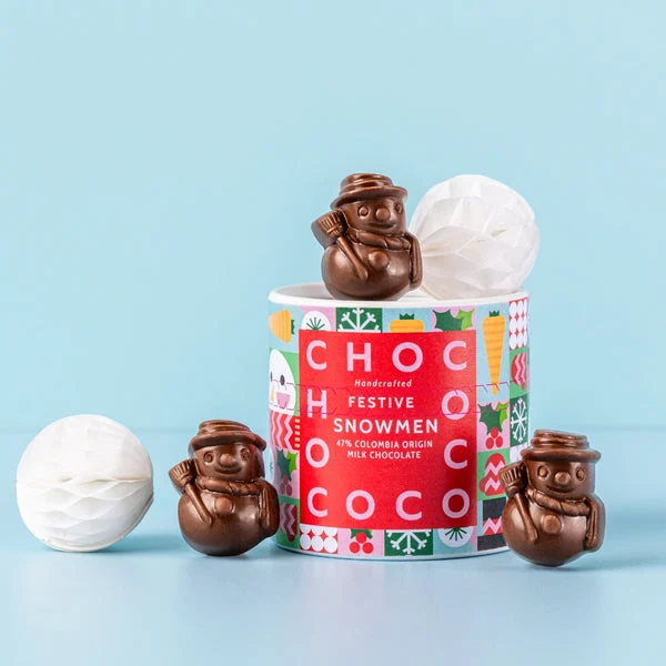 Chococo 47% Milk Chocolate Mini Snowmen Tube