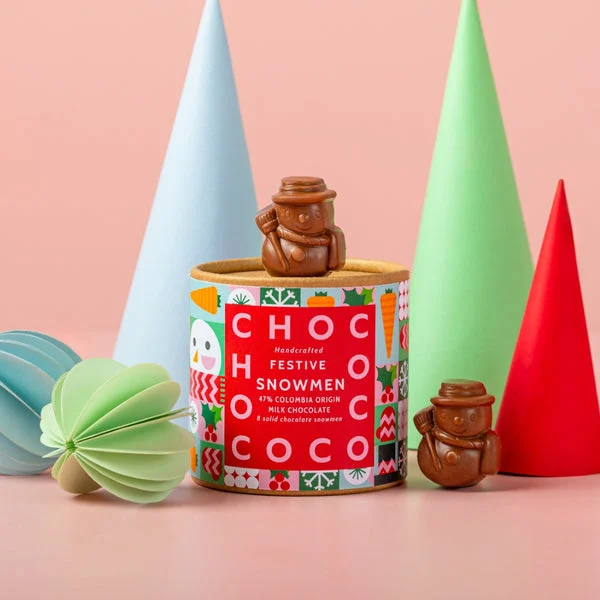 Chococo 47% Milk Chocolate Mini Snowmen Tube