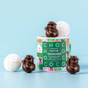 Chococo 72% Dark Chocolate Mini Snowmen Tube