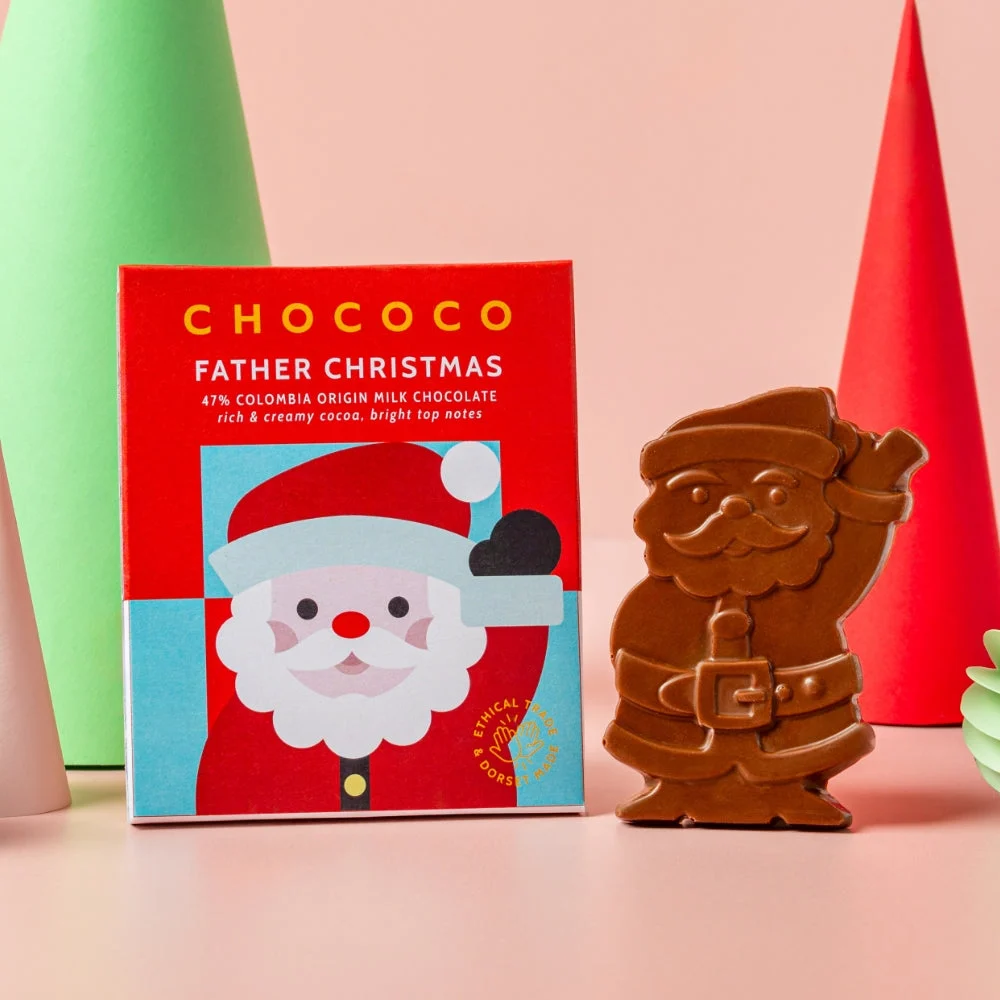 Chococo Father Christmas Milk Chocolate Bar