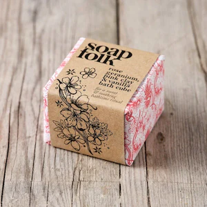 Rose Geranium, Pink Clay & Vanilla Bath Cube